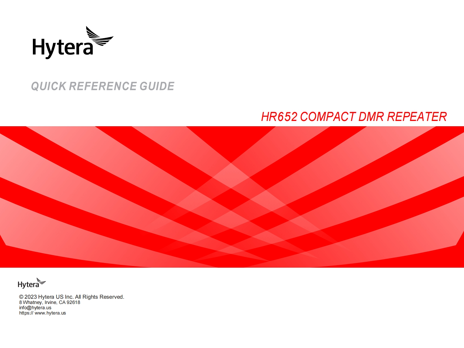 Hytera-HR652-Compact-DMR-Repeater-简明操作说明书手册-V01