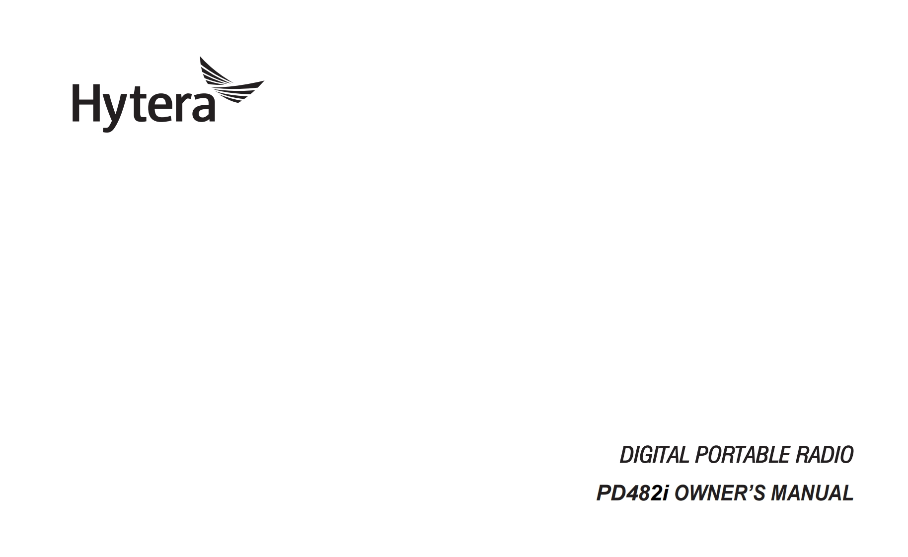 Hytera-PD482i-Digital-Portable-Radio-使用说明书手册l-R1.0