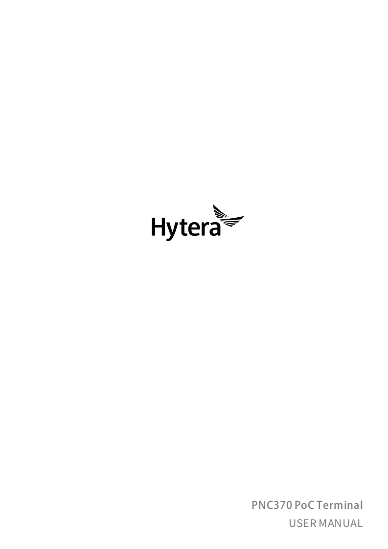 Hytera-PNC370-PoC-Terminal-使用说明书手册l-R1.0_eng