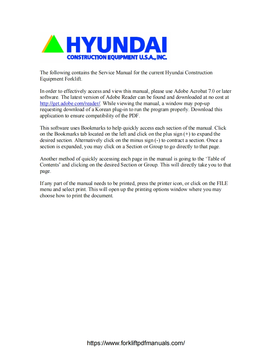 Hyundai-HDF50-70-Forklift-Trucks-Service-Manual维修维护手册-PDF