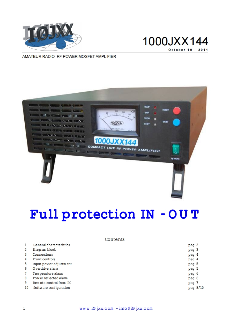 I0JXX_1000JXX144_Manual操作说明书手册