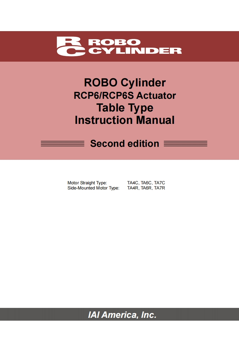 IAI-RCP6-TA_操作说明书手册