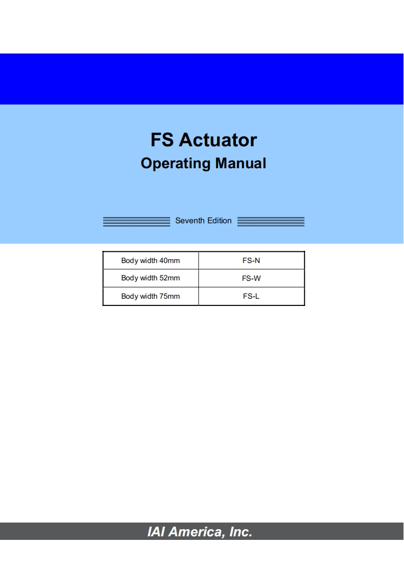 IAI_FS-lineaire-eenheid-met-tandriem-slede_操作说明书手册
