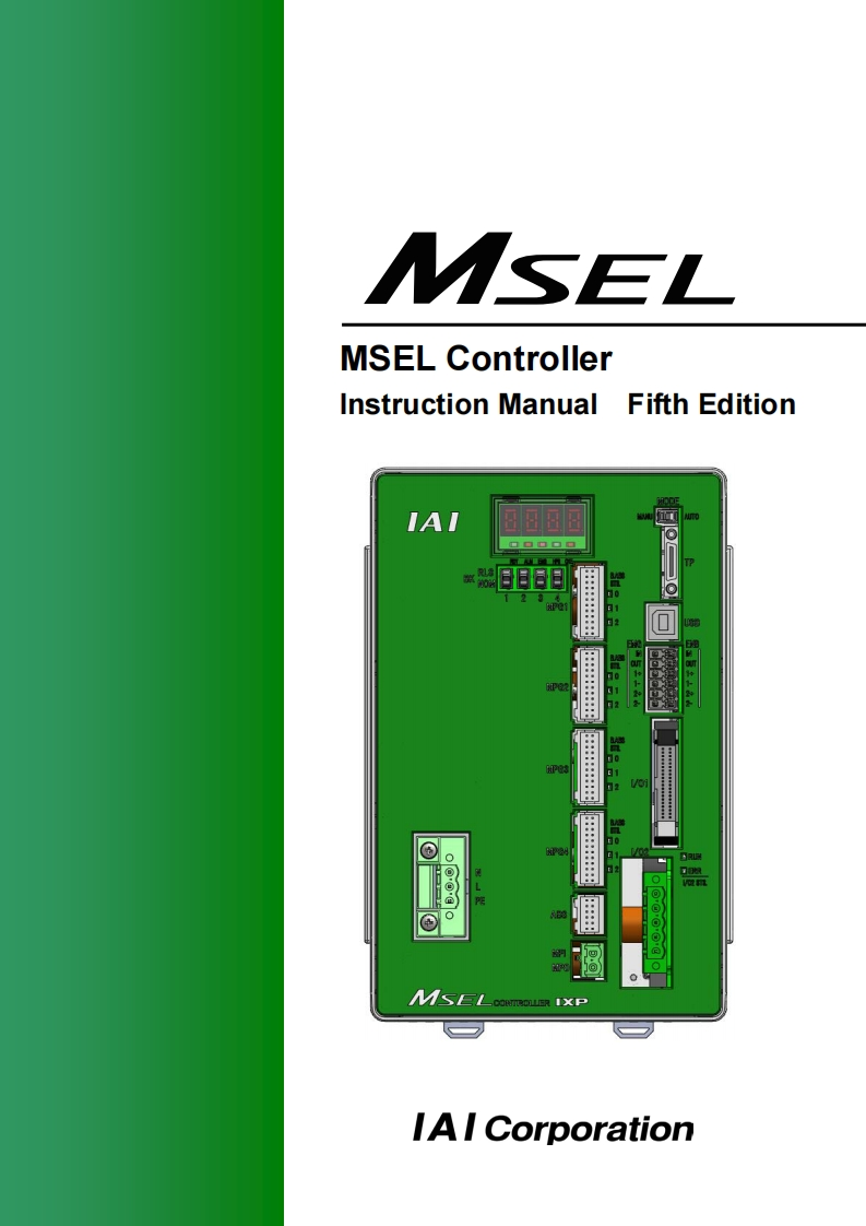 IAI_MSEL_PG_24V-stepper_vier-assige-controller_操作说明书手册