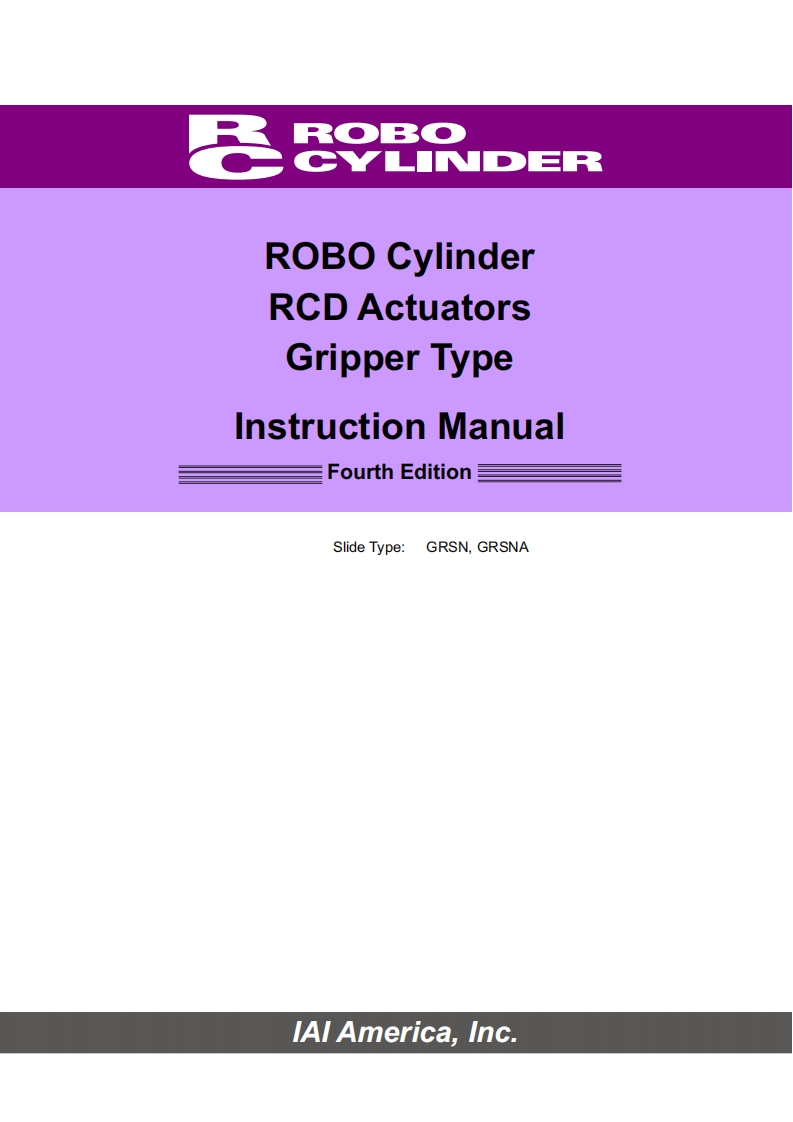 IAI_RCD-GR_grijper-2-vingers_操作说明书手册