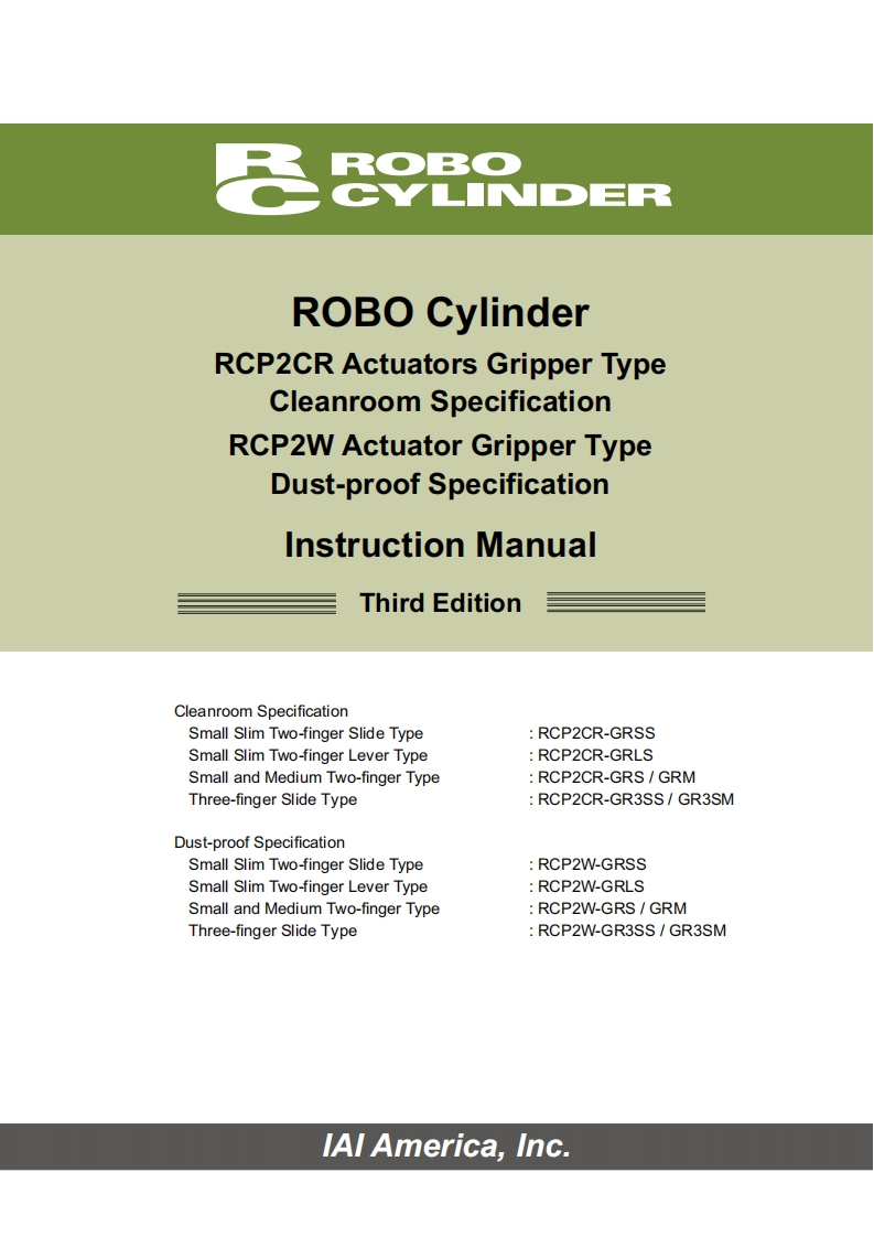 IAI_RCP2CRW-GR_grijpers-cleanroom-stofdicht_操作说明书手册