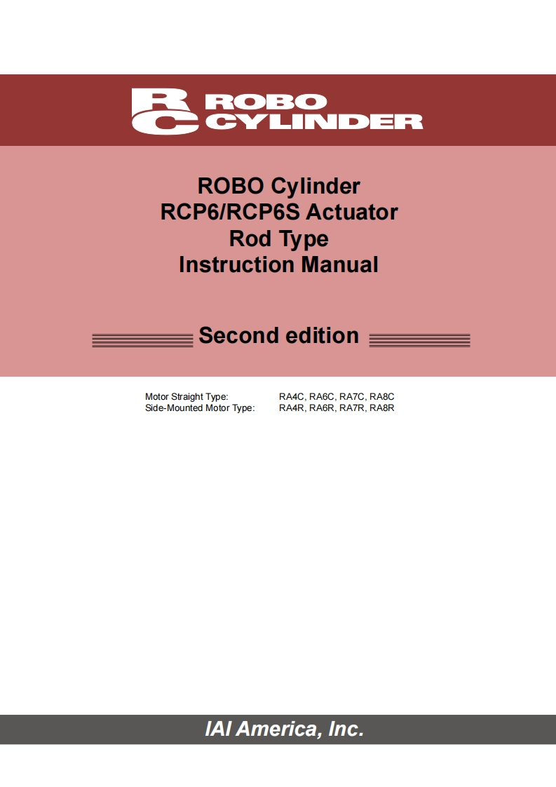 IAI_RCP6-R_24V-stepper-actuator-drijfstang-absoluut-encoder_操作说明书手册