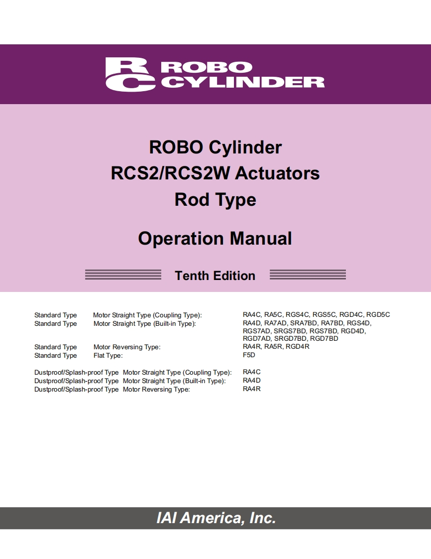 IAI_RCS2-R_230V-servo-actuator-drijfstang_操作说明书手册