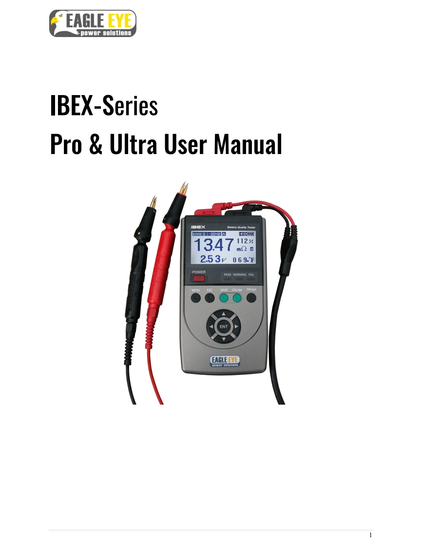 IBEX-Series-Pro-Ultra-User-操作说明书手册