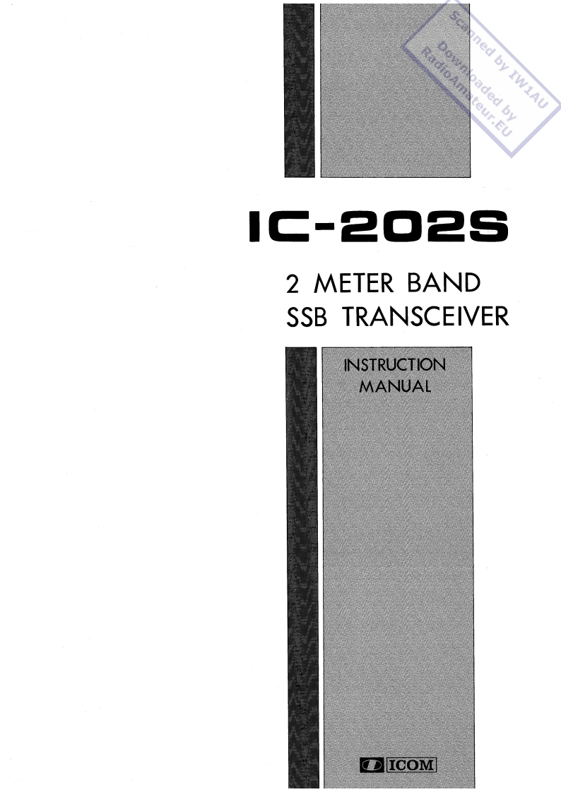 IC-202S-instruction-manual操作说明书手册