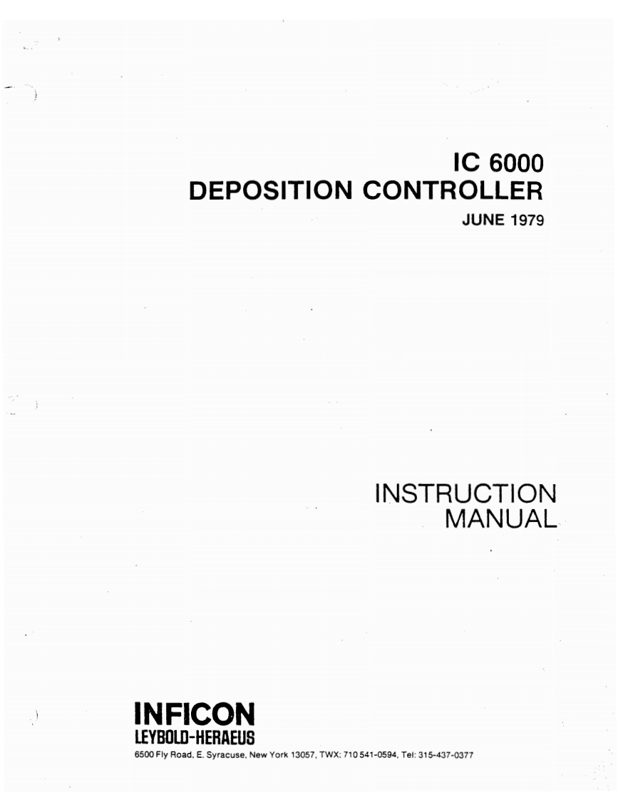 IC-6000®ThinFilmDepositionController_操作说明书手册
