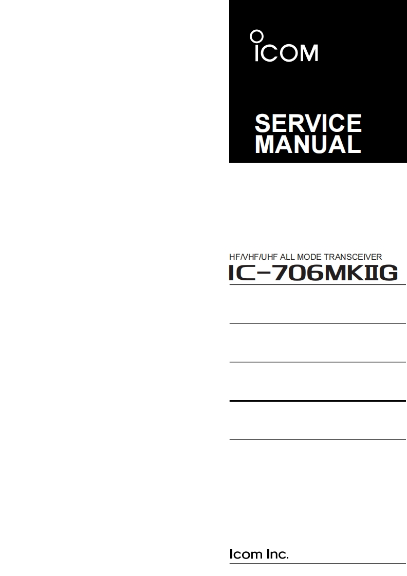 IC-706MK2G_Service_manual维修维护电气原理图册