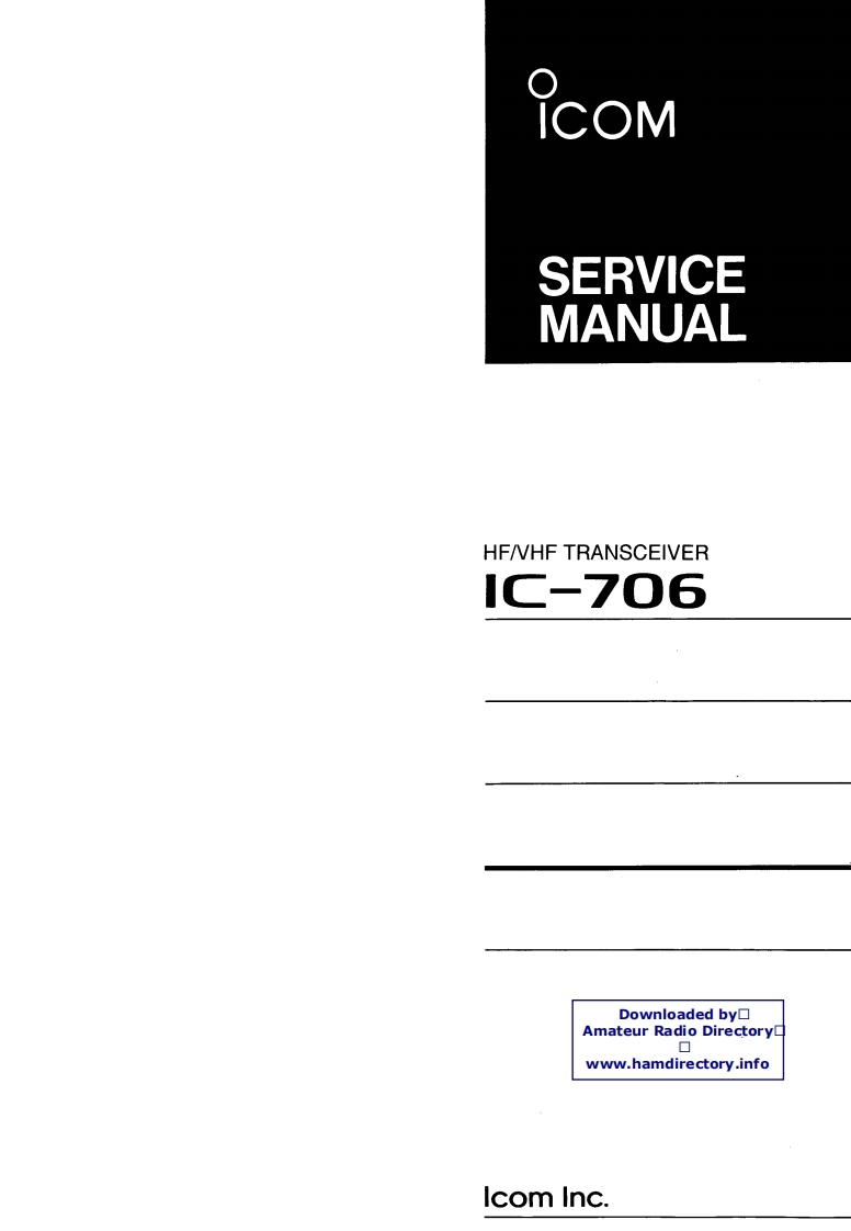 IC-706_维修维护电器原理图手册