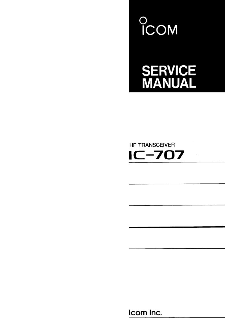 IC-707_维修维护电器原理图手册