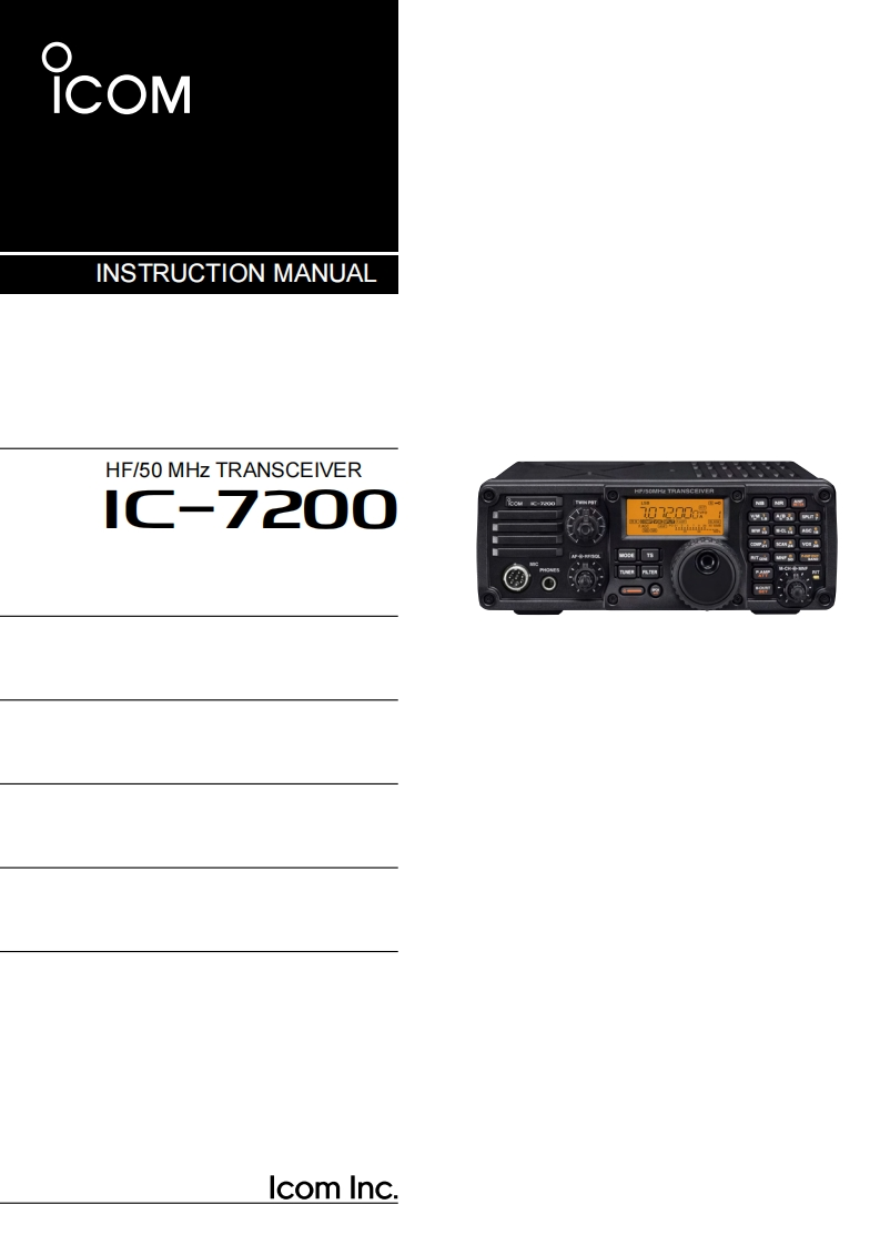 IC-7200-使用说明书手册EN