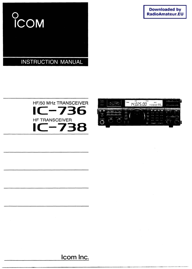 IC-736_IC-738_使用说明书手册