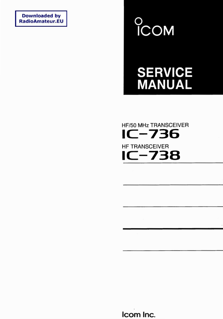 IC-736_IC-738_维修维护电器原理图手册