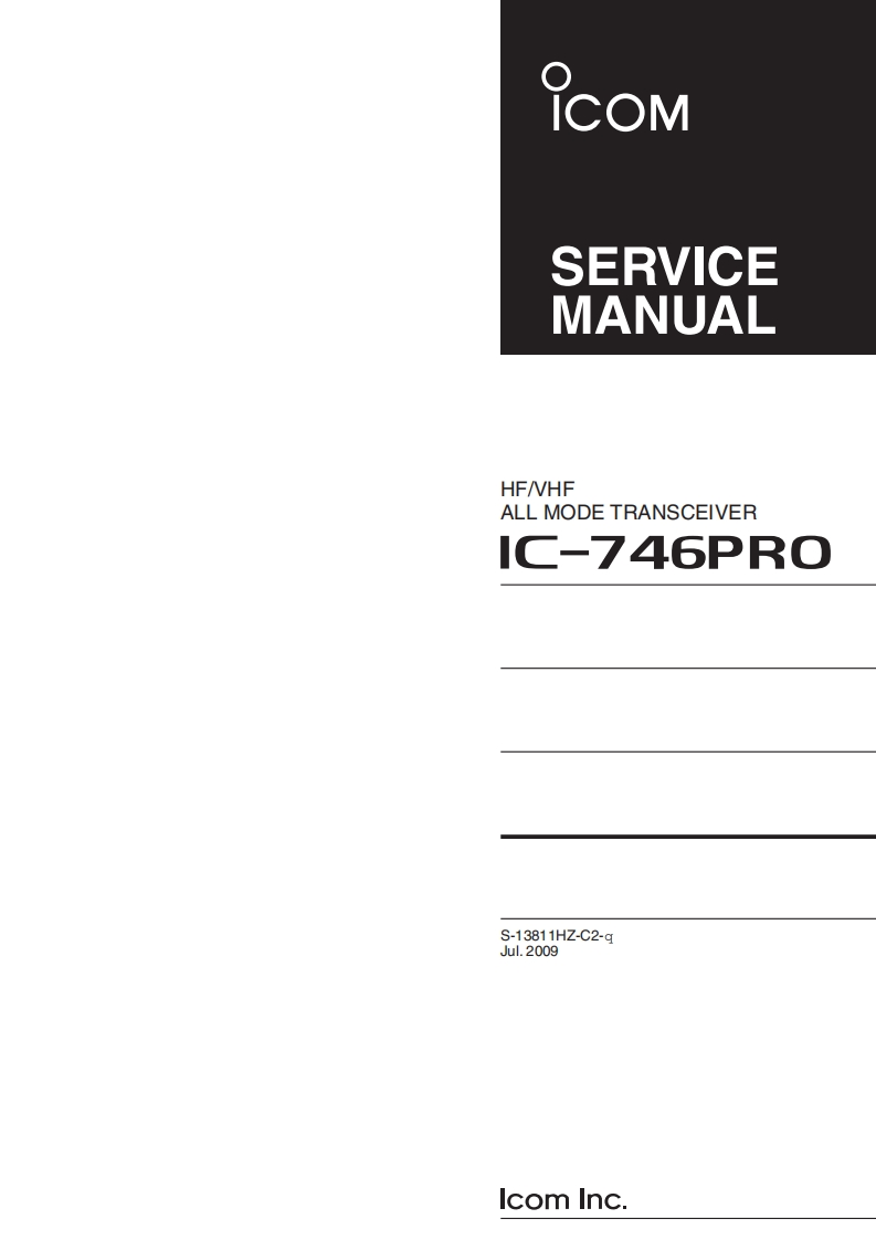 IC-746Pro_维修维护电器原理图手册_2009