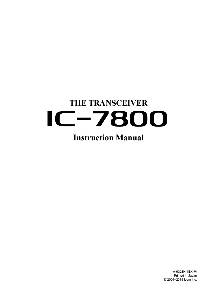 IC-7800_使用说明书手册_2015