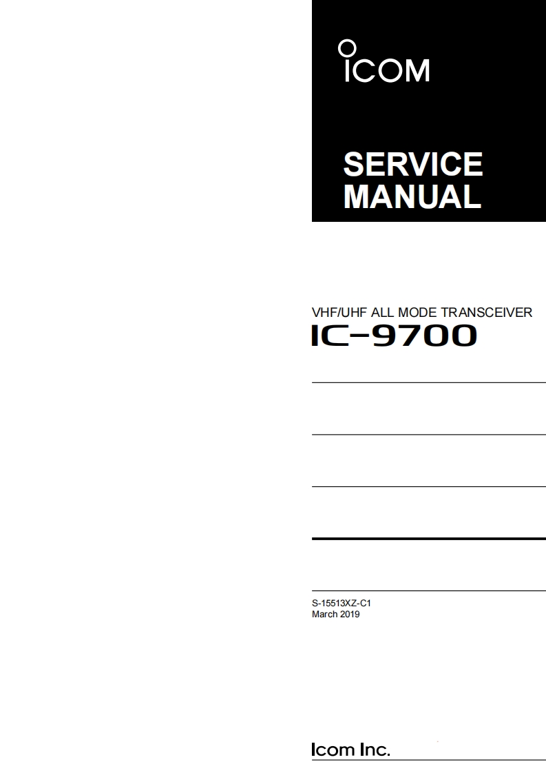 IC-9700_Service_Manual维修手册-(1)