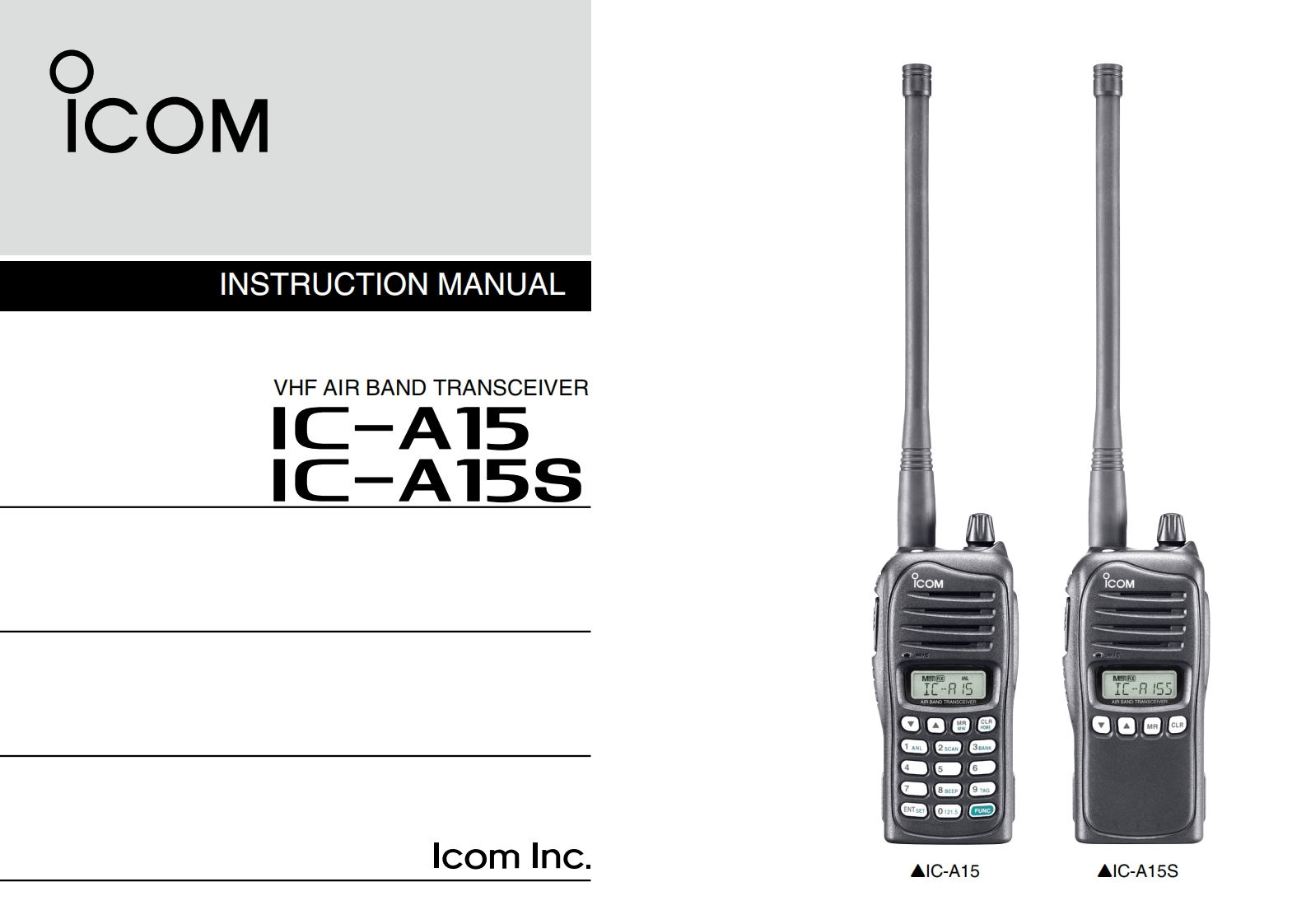 IC-A15-_IC_A15S_Instruction_Manual操作说明书手册