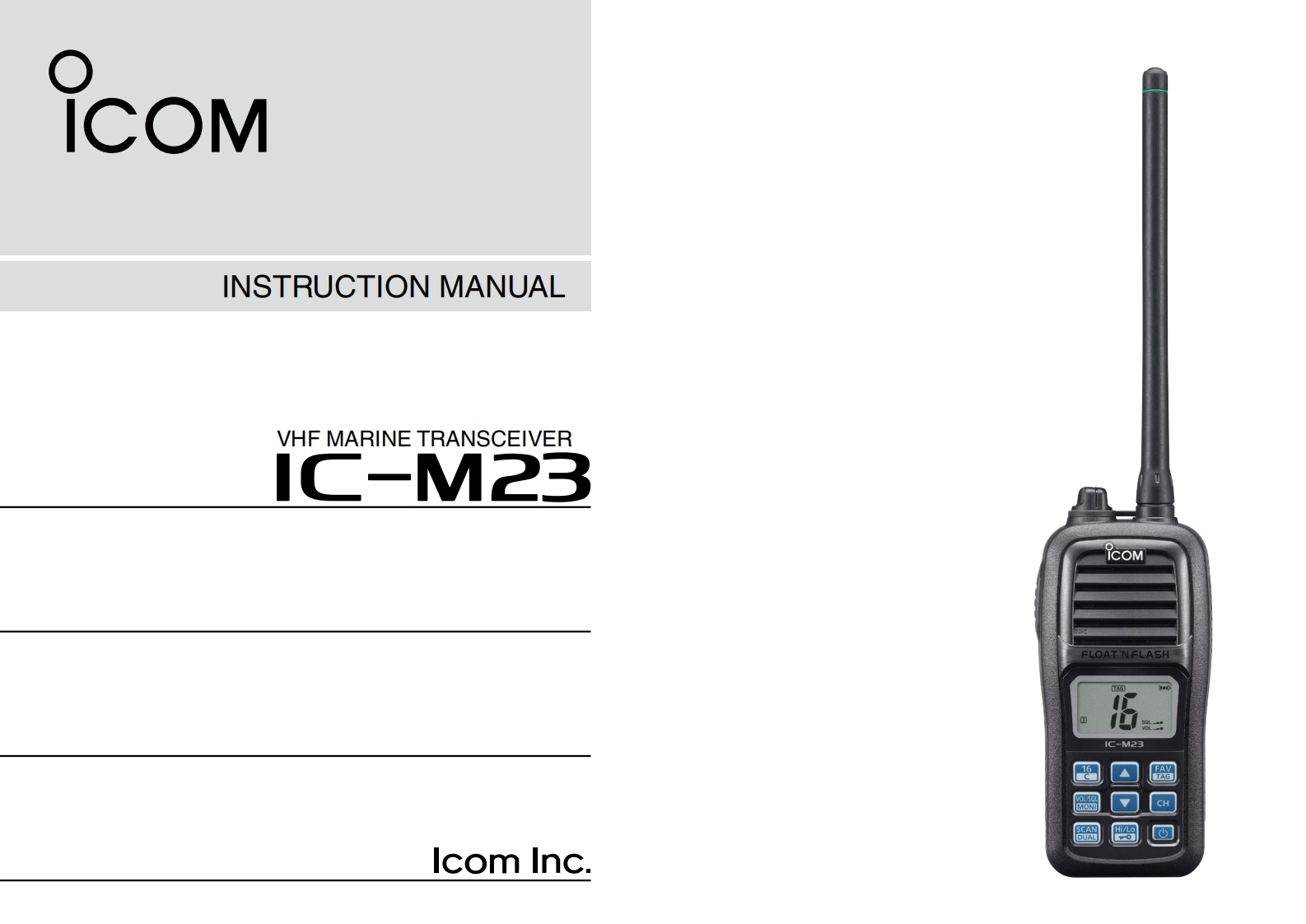 IC-M23-Instruction-manual操作说明书手册