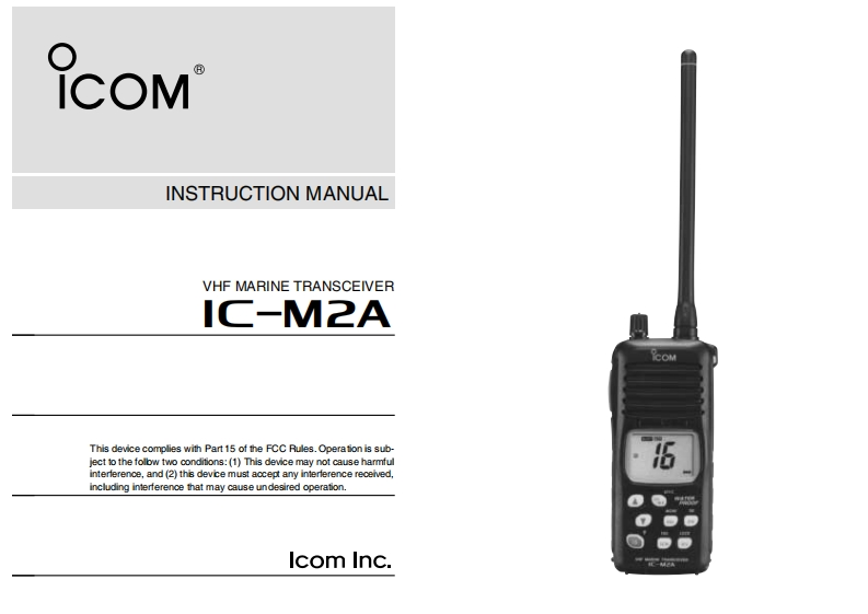 IC-M2A_Manual操作说明书手册