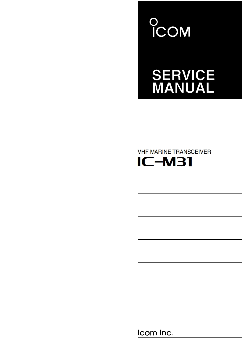 IC-M31-Service-manual维修手册含电器原理图