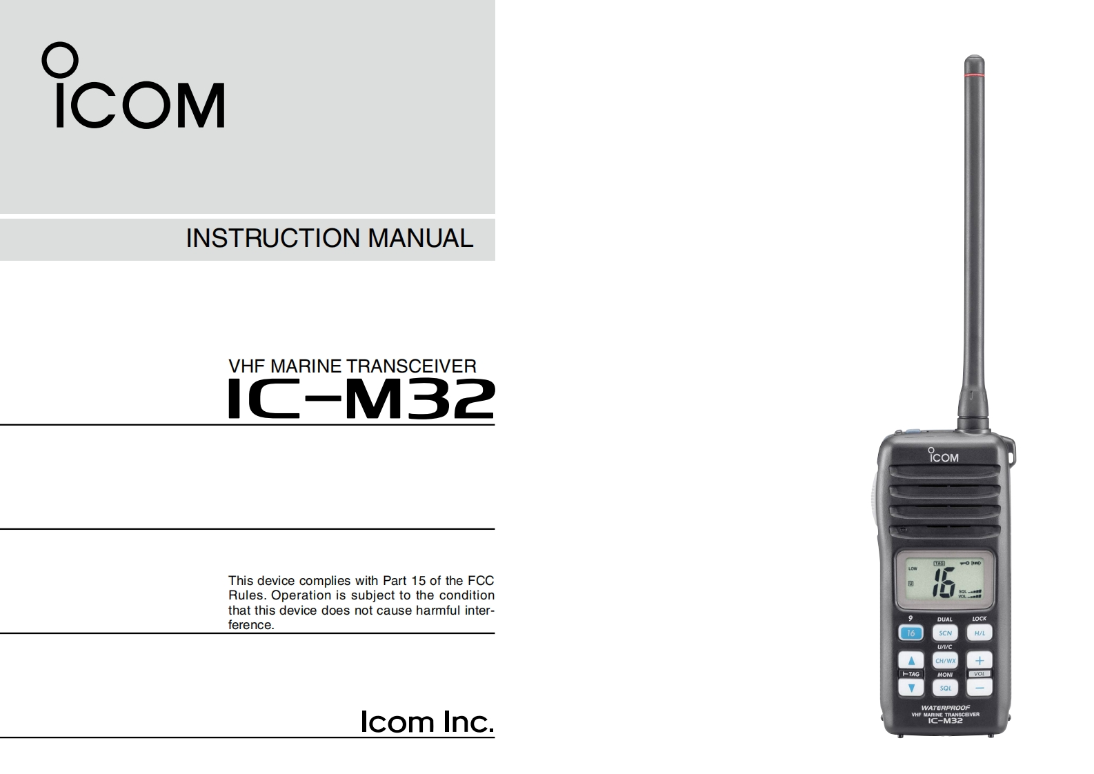 IC-M32-Instruction-manual操作说明书手册