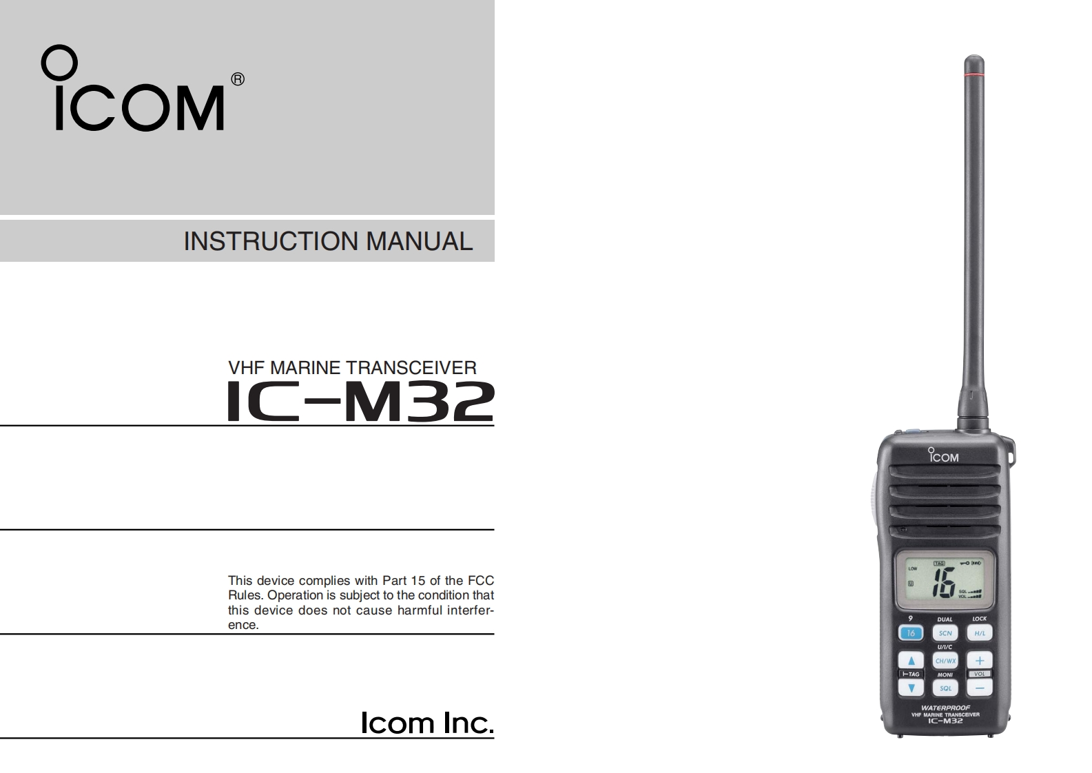 IC-M32_Manual操作说明书手册