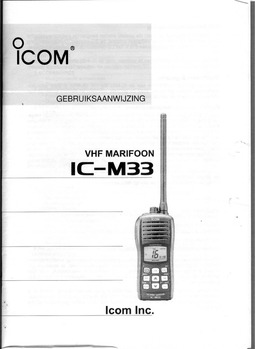 IC-M33-handleiding-NL操作说明书手册