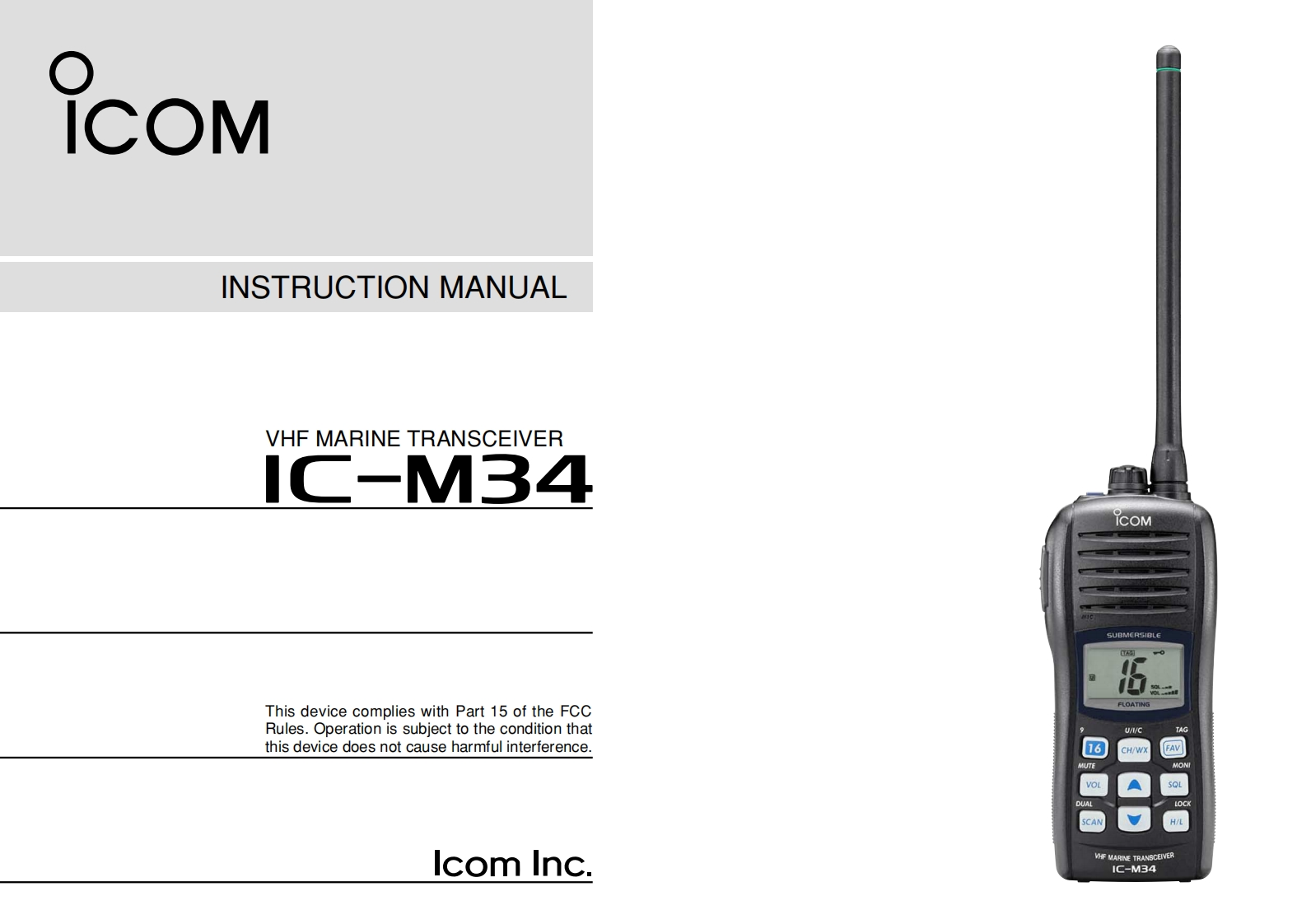 IC-M34_Manual操作说明书手册