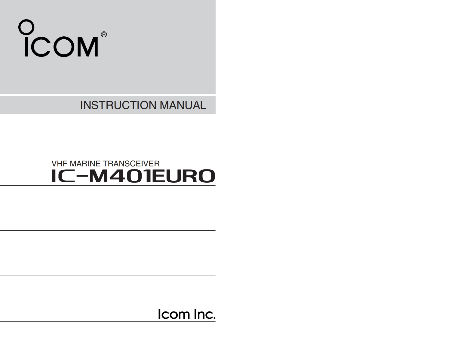 IC-M401EURO_Manual操作说明书手册