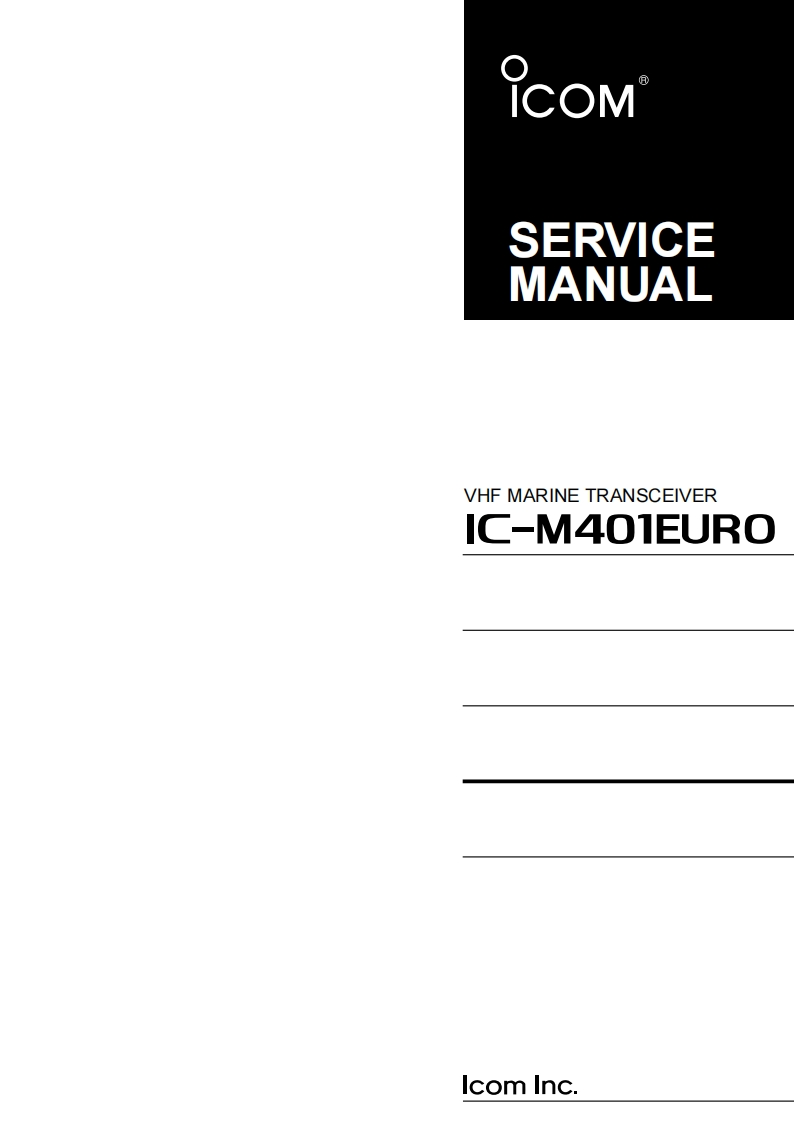 IC-M401Euro-service-manual维修手册含电器原理图