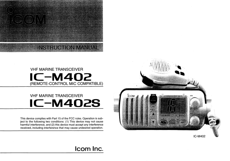 IC-M402--IC-M402S_Manual操作说明书手册
