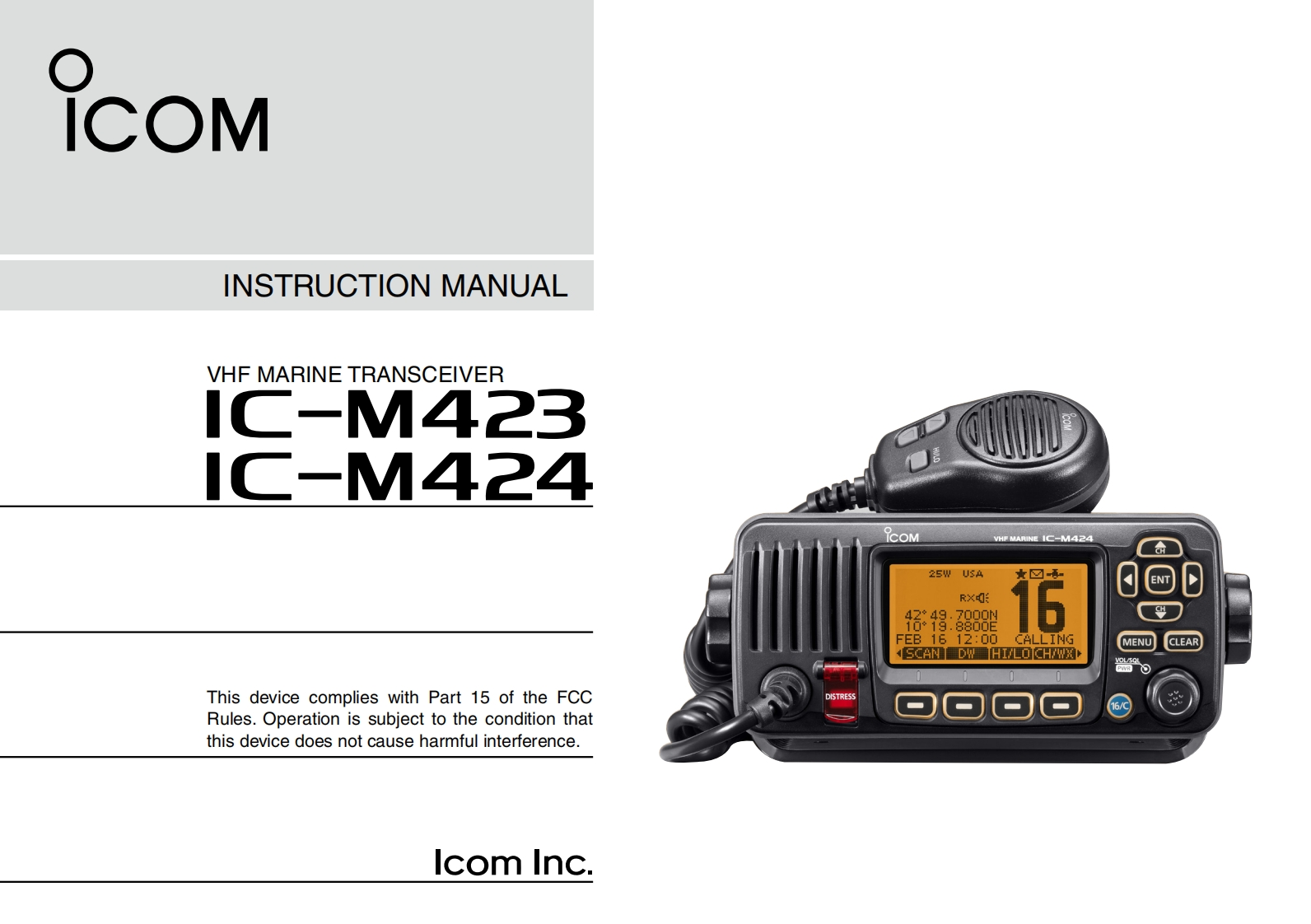 IC-M423_IC-M424_Manual操作说明书手册