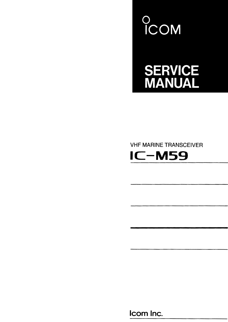 IC-M59-Service-manual维修手册含电器原理图-1