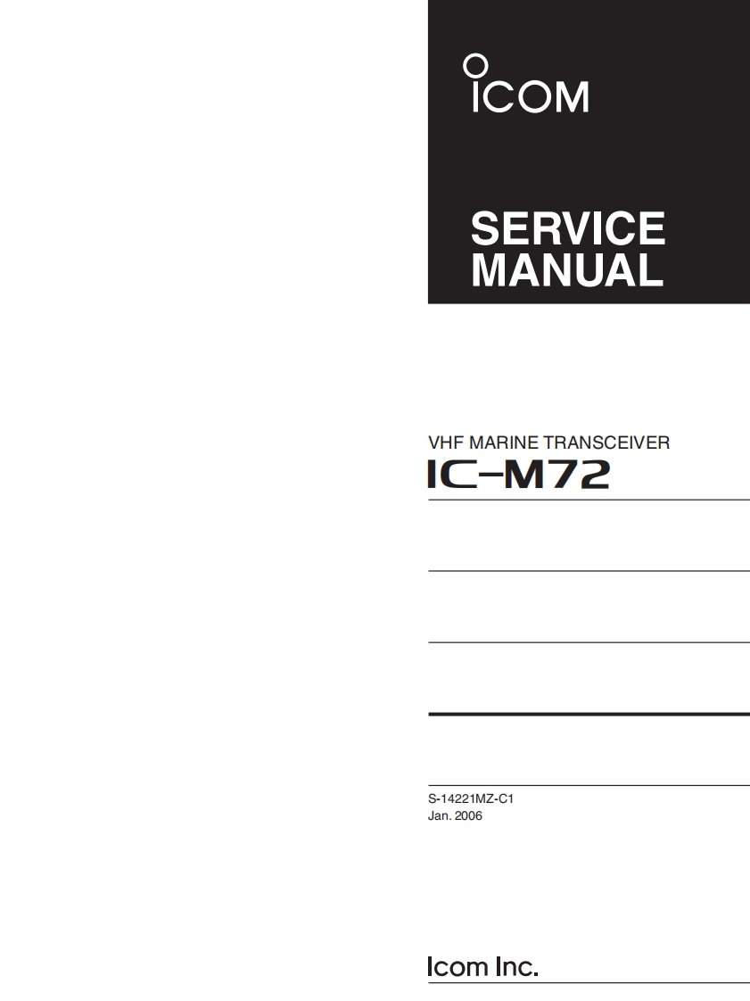 IC-M72_Service-Manual维修手册电器原理图