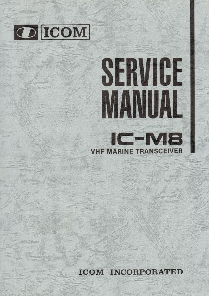 IC-M8-Service-manual维修手册含电器原理图