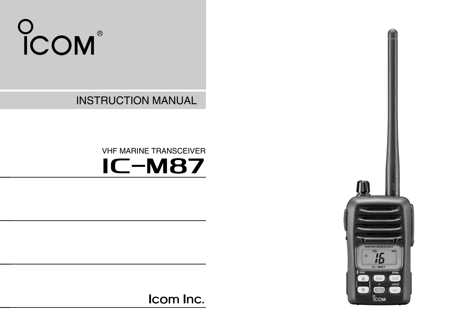 IC-M87_(Manual操作说明书手册)