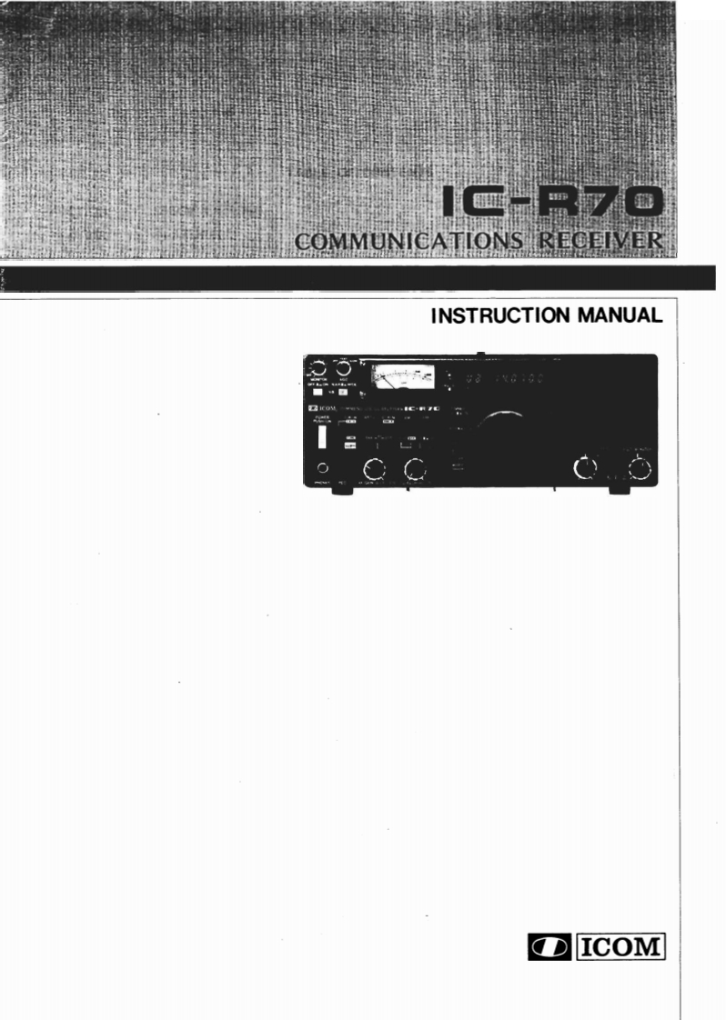 IC-R70_Manual操作说明书手册