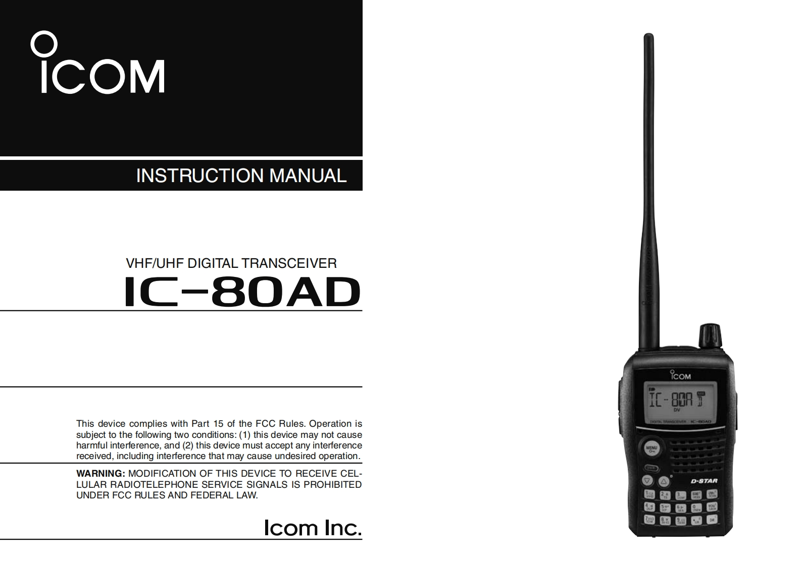 ICOM---IC-80AD-Instruction-Manual
