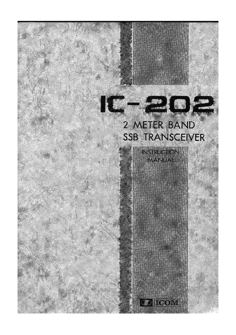 ICOM--IC-202-2m-ssb-操作说明书手册