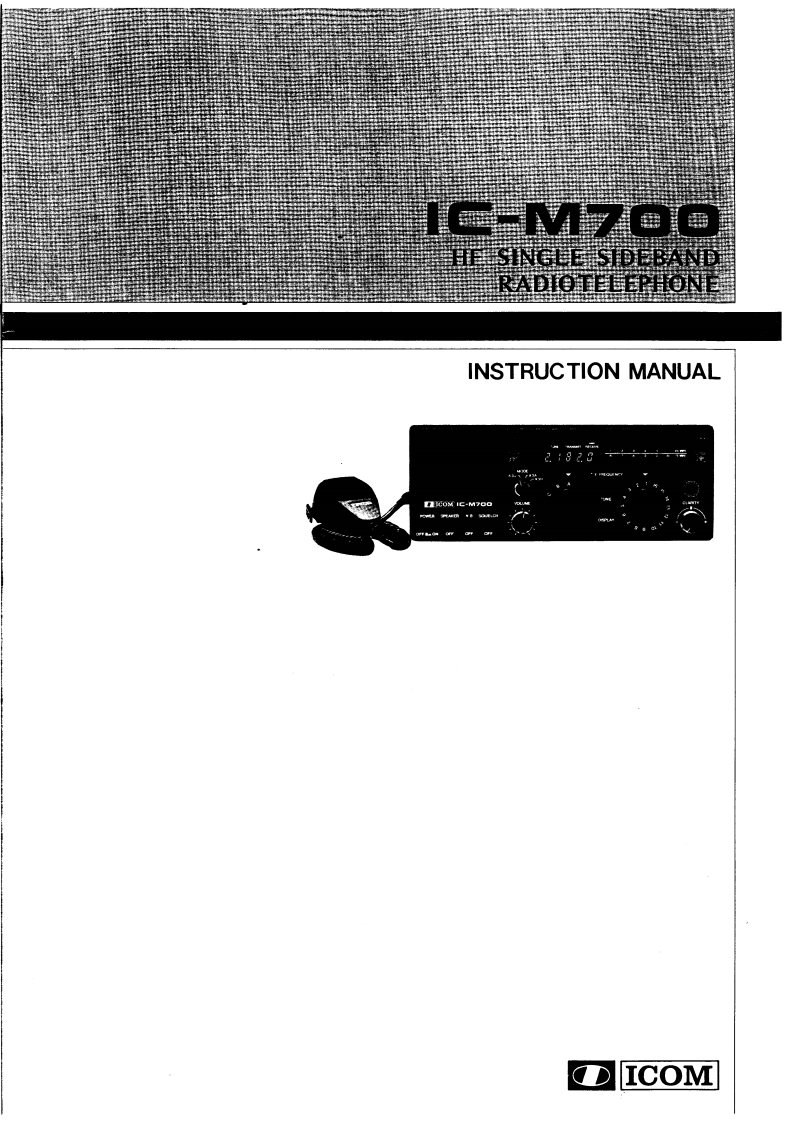 ICOM--IC-M700-操作说明书手册