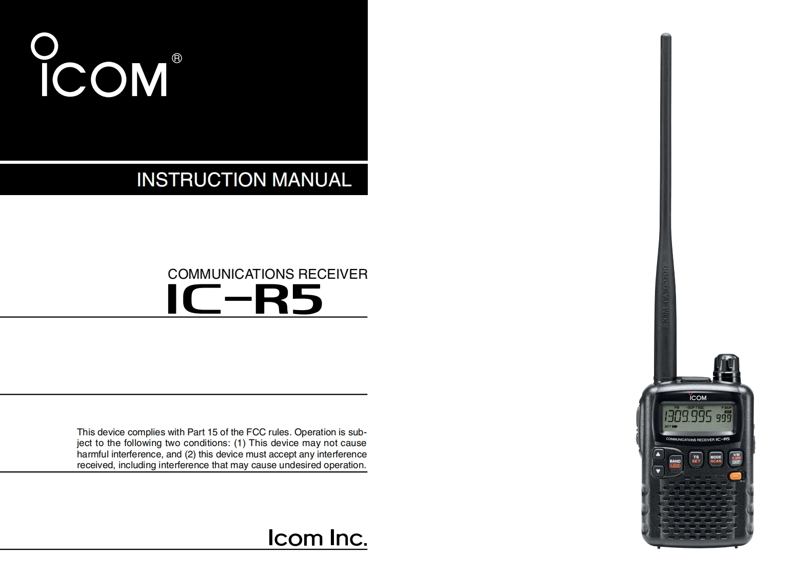 ICOM--IC-R5-操作说明书手册