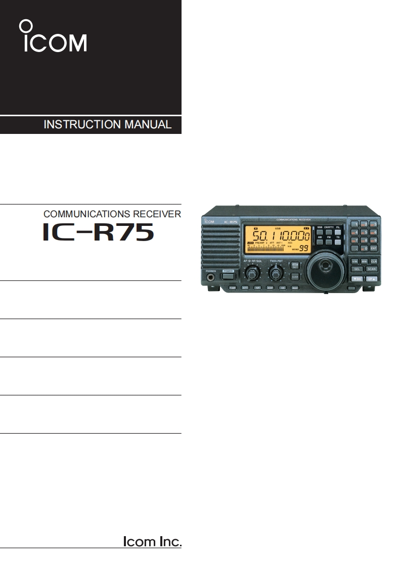 ICOM--IC-R75-操作说明书手册