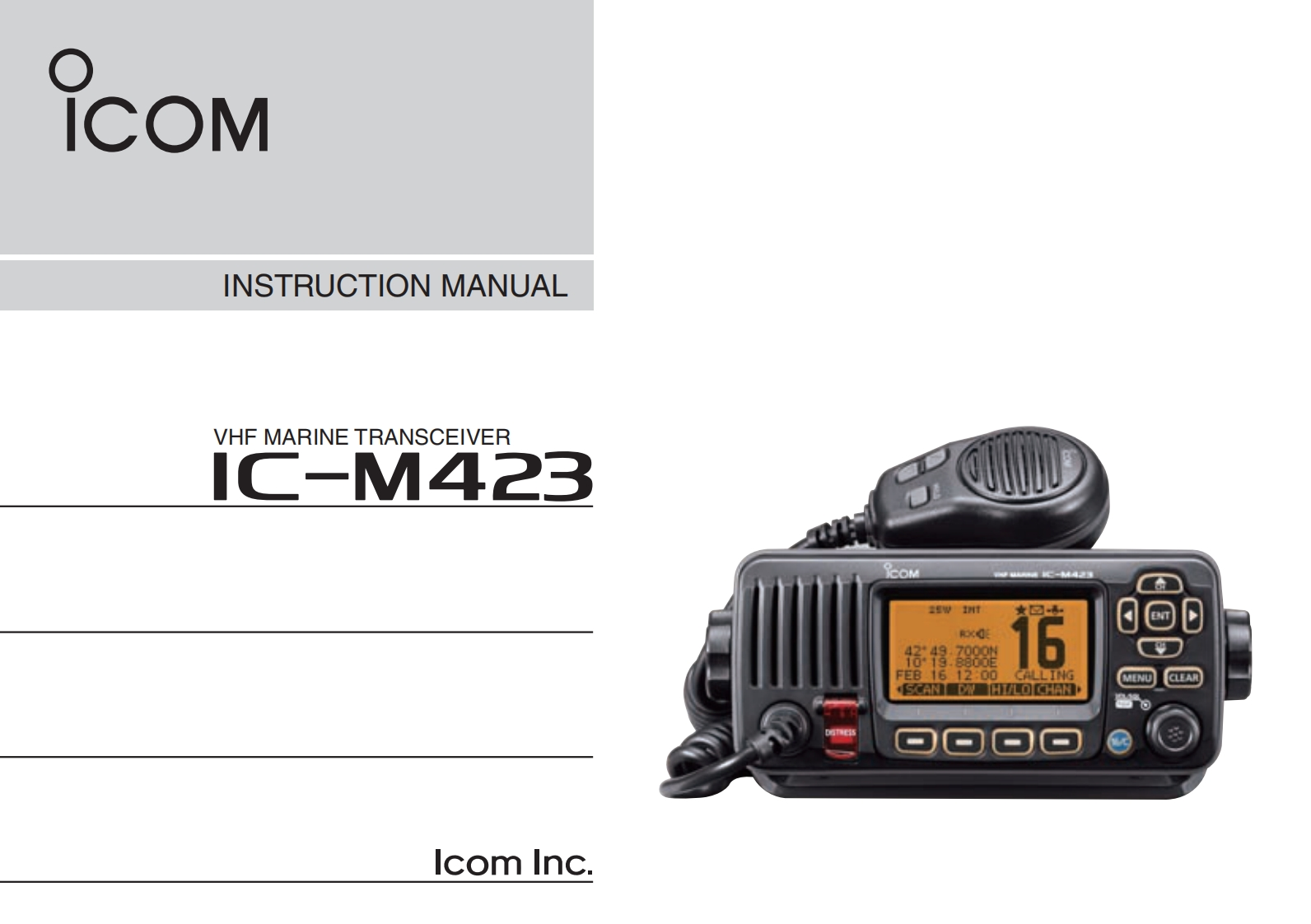 ICOM-IC-M423-User-Guide操作说明书手册