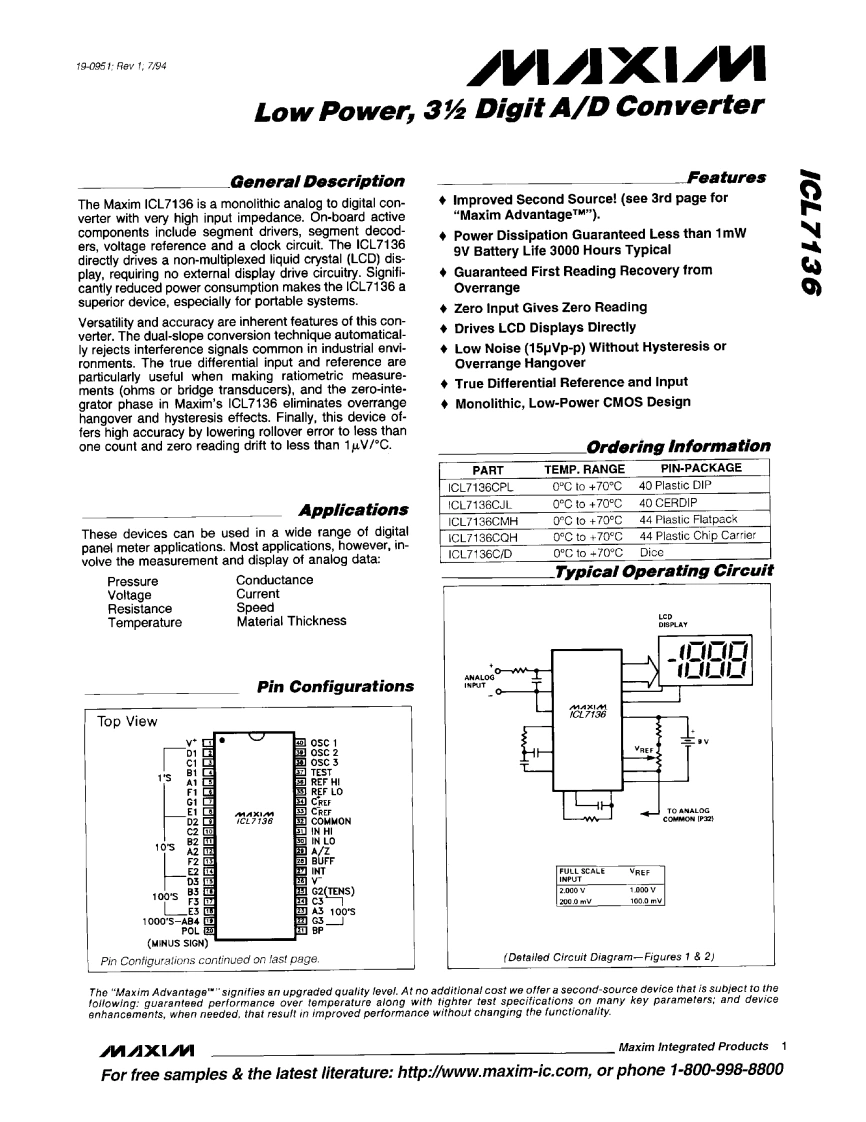 ICOM-ICL7136维修手册
