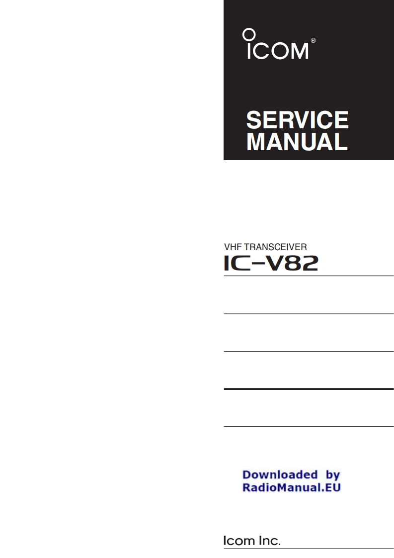 ICOM艾克幕IC-V82_T_维修说明书手册