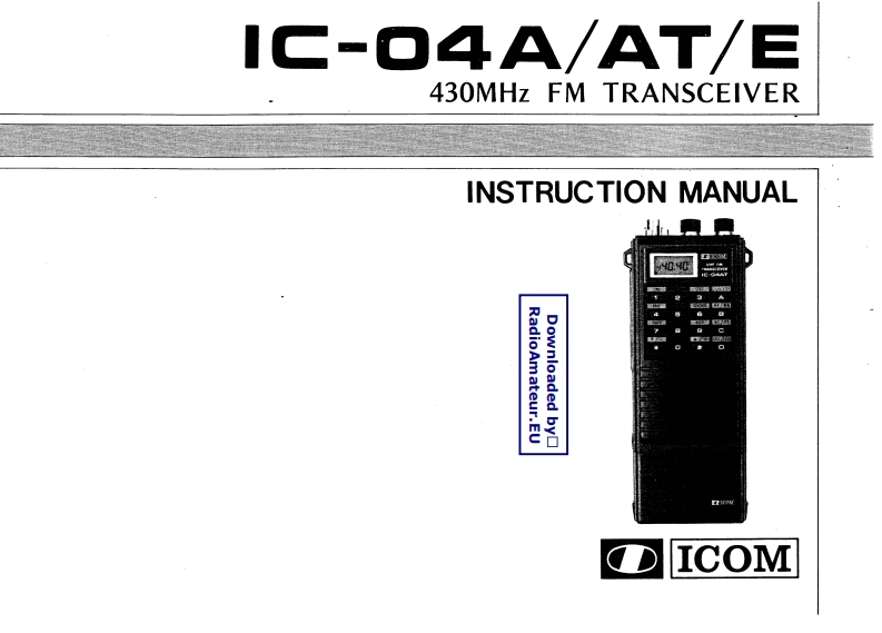 ICOM艾可慕IC-04A_AT_E_user操作说明书手册